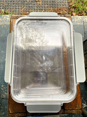 Clear Food Storage Containers with Gray Lids 1.3 Liters - 5.5 Cups Set of 5